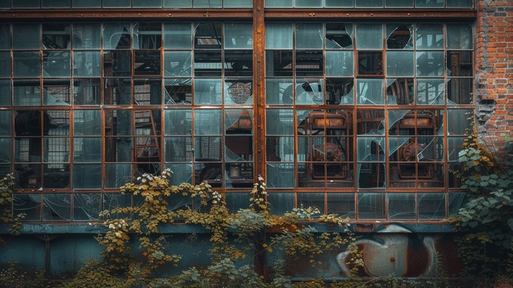 Visual Reference: Free Weathered Industrial Facade Image
