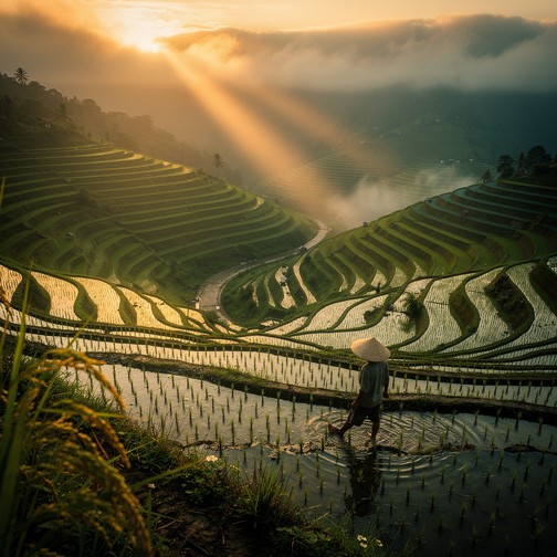 Free Golden Rice Terraces Image - Rice, Terraces, Paddies | Download at ...