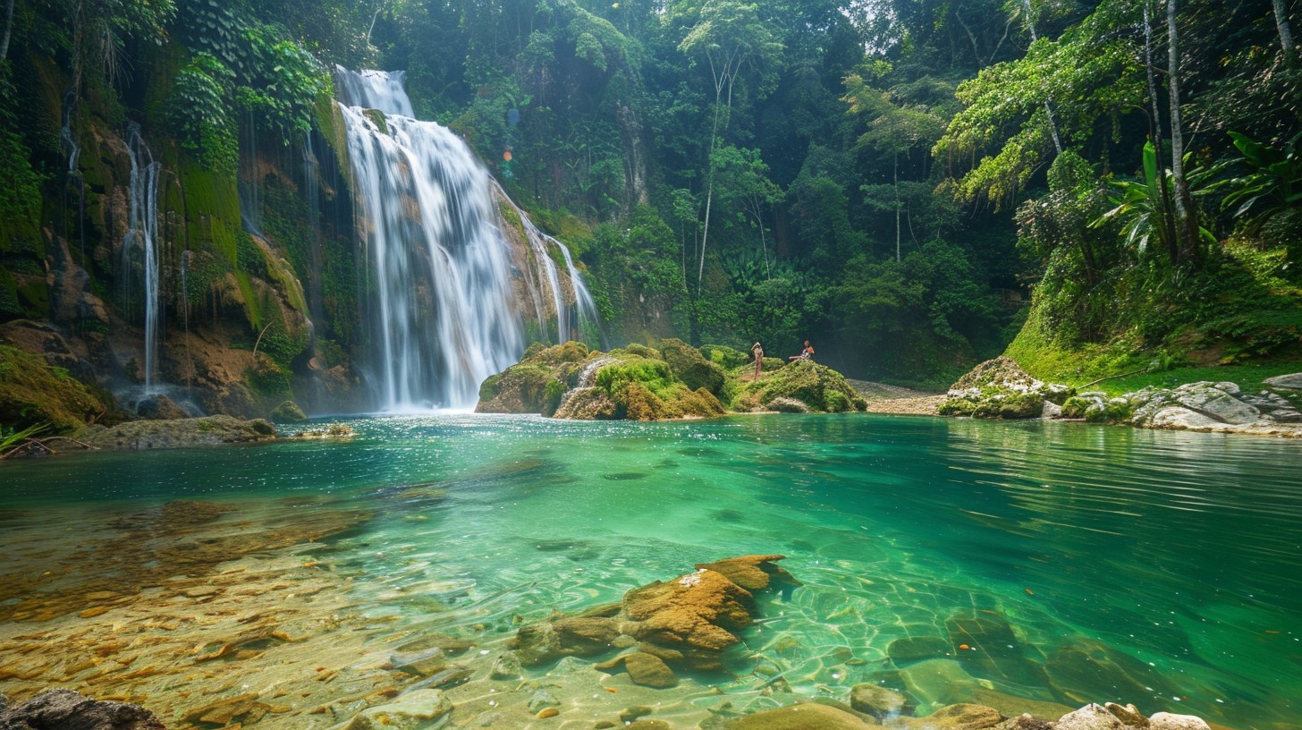 Free Serene Waterfall Oasis Image - Waterfall, Jungle, Serene ...