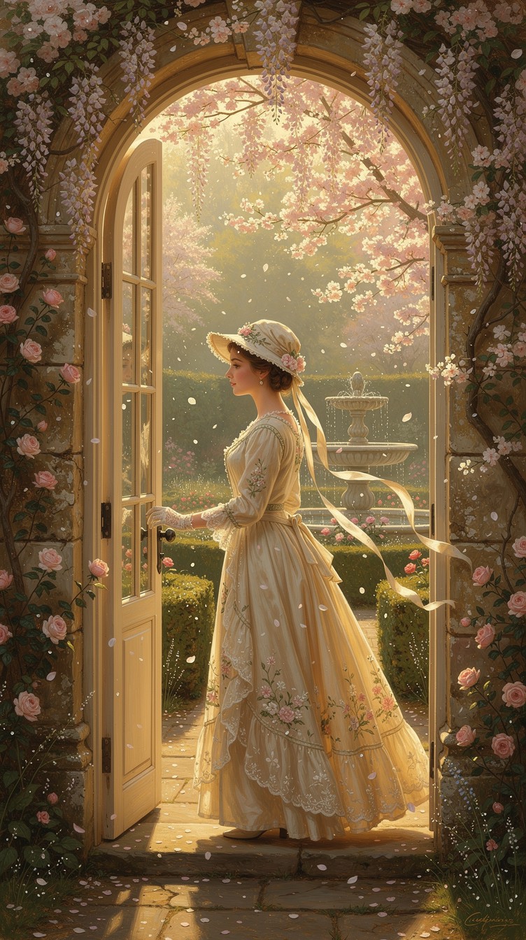Free Regency Spring Morning Image - Woman, Regency, Garden | Download ...