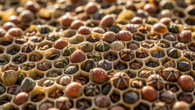Seed New Pattern Free Nature's Golden Pattern Image - Macro, Seeds, Honeycomb | Download ...