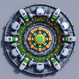 Free Circular Tech Pattern Image - Circuit, Factory, Assembly ...