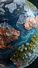 Free Abstract Earth Visualization Photo - Globe, Abstract, Cartographic ...