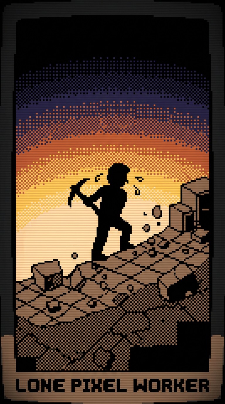 Free Pixel Miner Sunset Image - Pixel, Miner, Sunset | Download at ...