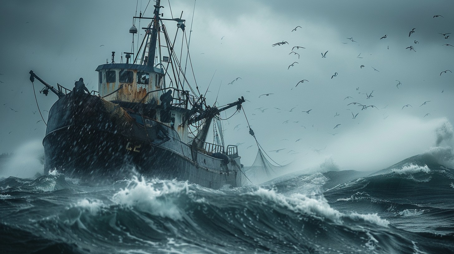 Free Stormy Sea Fishing Image - Ocean, Storm, Boat | Download at StockCake