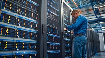 Free Server Room Maintenance Image - Technology, Technician, Server ...