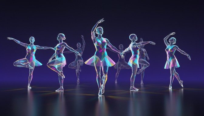 Free Prismatic Dancing Figures Image - Prismatic, Crystalline, Figures ...