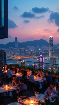 Restaurant View Free Dining with View Image - Dining, Cityscape, Sunset | Download at ...