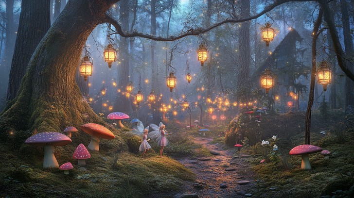 Free Enchanted Forest Scene Image - Enchanted, Forest, Magical ...