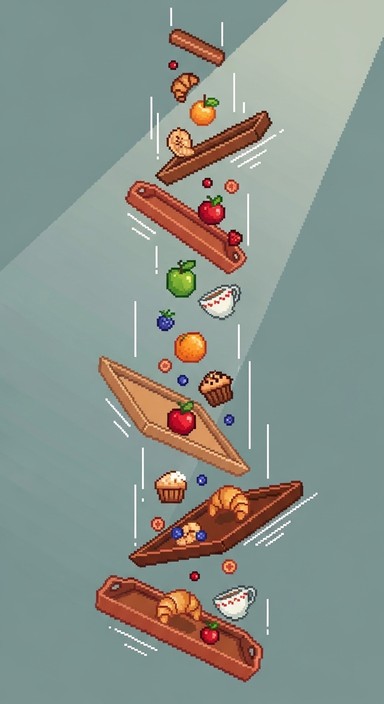 Free Cascading Food Display Image - Trays, Wooden, Cascading | Download ...