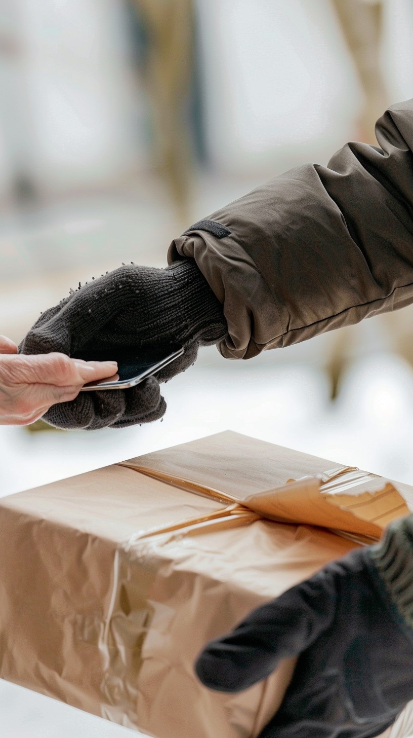 Free Package Handover Moment Image - Delivery, Package, Exchange ...