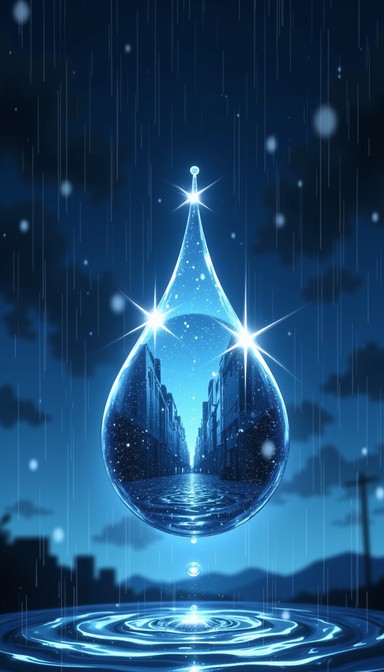 Perfect Inverted Raindrop Free Luminous Water Jewel Image - Raindrop, Crystalline, Reflection ...