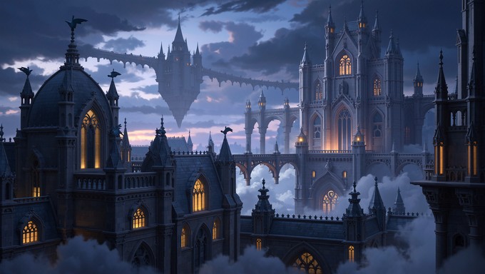 Free Gothic Sky City Image - Gothic, Towers, Spires | Download at StockCake