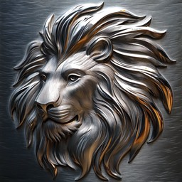 Lion Posts Metal Free Lion Metal Art Image - Lion, Metal, Art | Download at StockCake