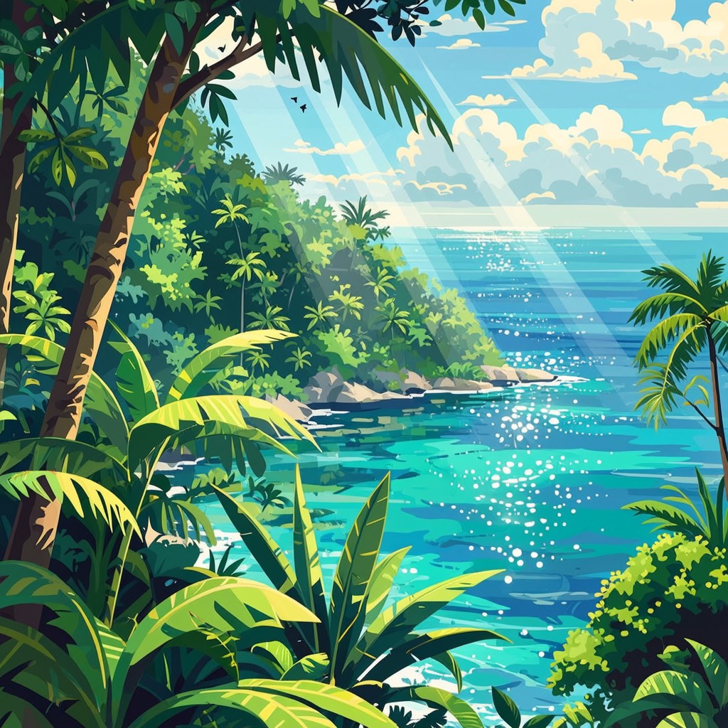 Free Ocean Meets Forest Image - Anime, Manga, Tropical | Download at ...