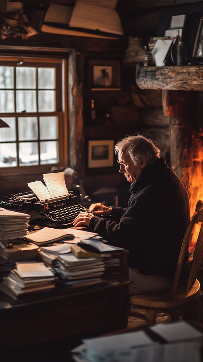 Free Writer at Work Image - Writer, Typewriter, Cabin | Download at ...