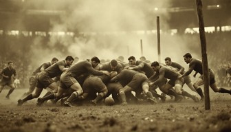 Free Vintage Rugby Battle Image - Rugby, Vintage, Sepia | Download at ...