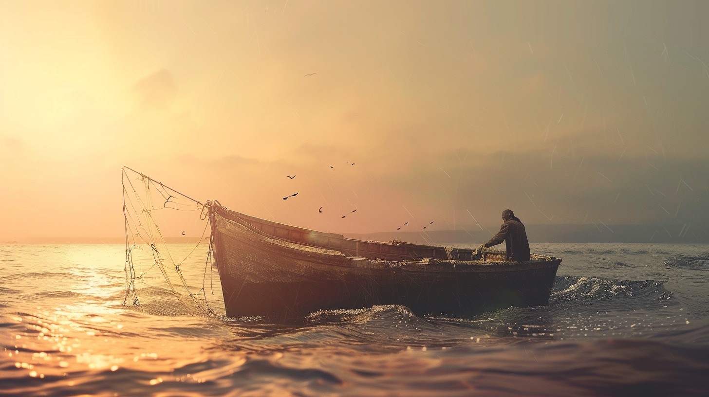 Free Serene Fishing Scene Image - Fishing, Boat, Sunrise | Download at ...
