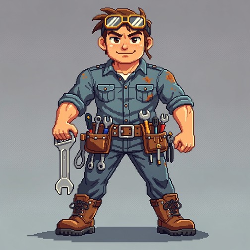 Free Pixel Repair Hero Image - Pixel, Retro, Handyperson | Download at ...