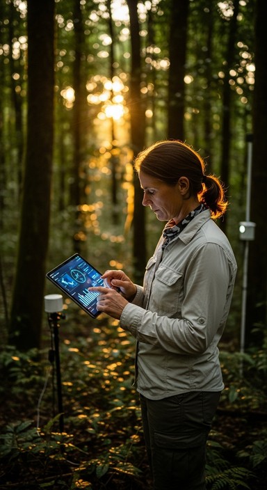 Free Nature Meets Technology Image - Researcher, Forest, Tablet ...