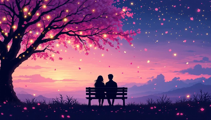 Romantic Tree Shadow Free Twilight Garden Romance Image - Romance, Twilight, Garden ...