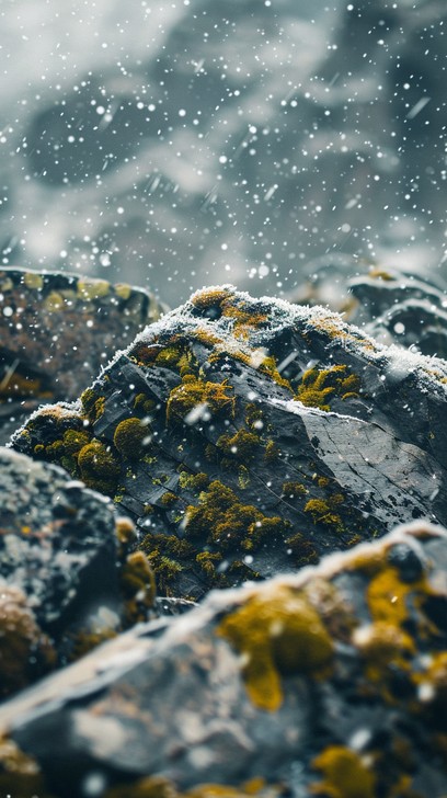 Free Snowy Rocky Texture Image - Snow, Rocks, Moss | Download at StockCake