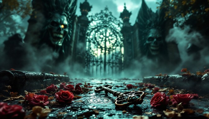 Haunted Gate Roses Free Haunted Cemetery Gate Image - Cemetery, Gothic, Gate | Download at ...