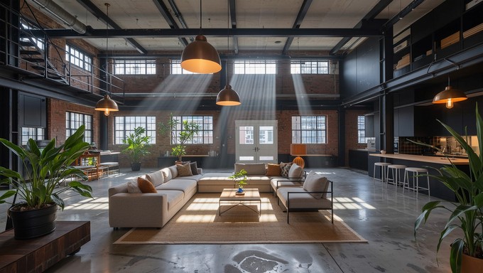 Free Industrial loft interior Image - Loft, Industrial, Sunlight ...
