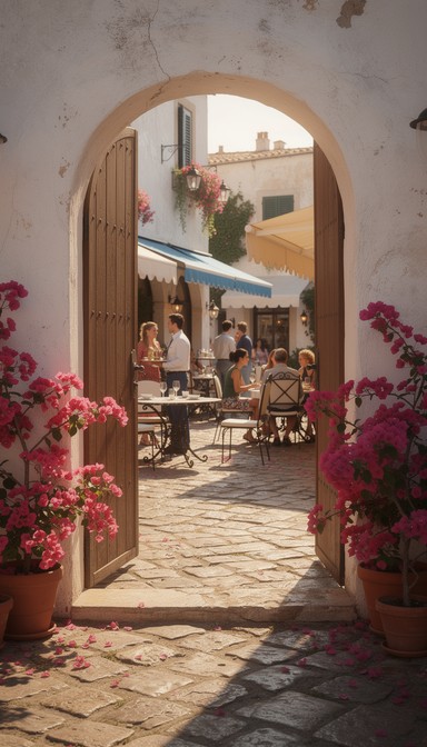 Free Mediterranean Courtyard Gateway Image - Mediterranean, Archway ...