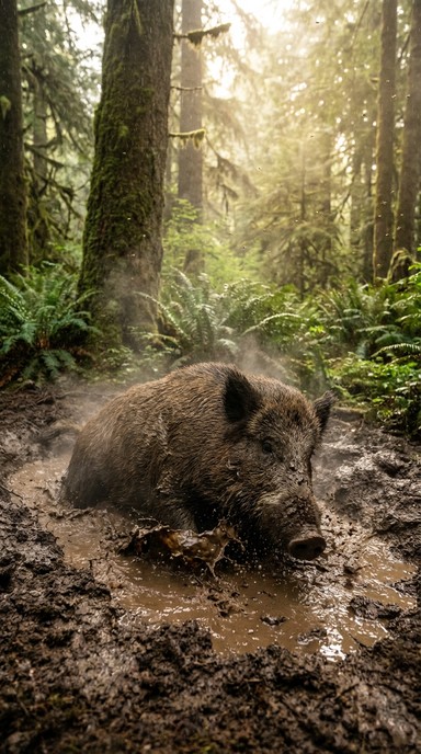 Free Primal Mud Bath Image - Boar, Wildlife, Mud | Download at StockCake