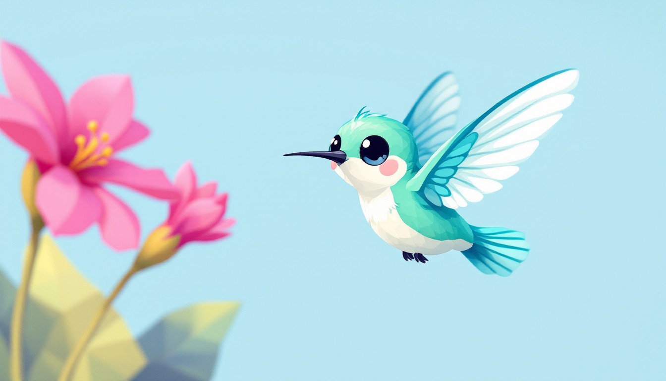 Free Playful Pixel Hummingbird Image - Hummingbird, Pixel, Kawaii ...