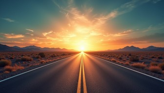 Free Desert Road Sunset Image - Sunset, Road, Highway | Download at ...