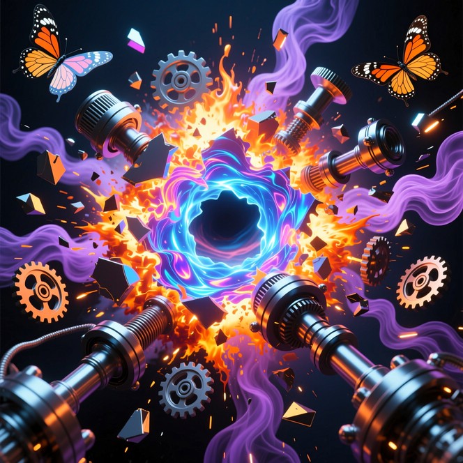 Free Cosmic Cosworth Evolution Image - Engine, Surreal, Floating ...