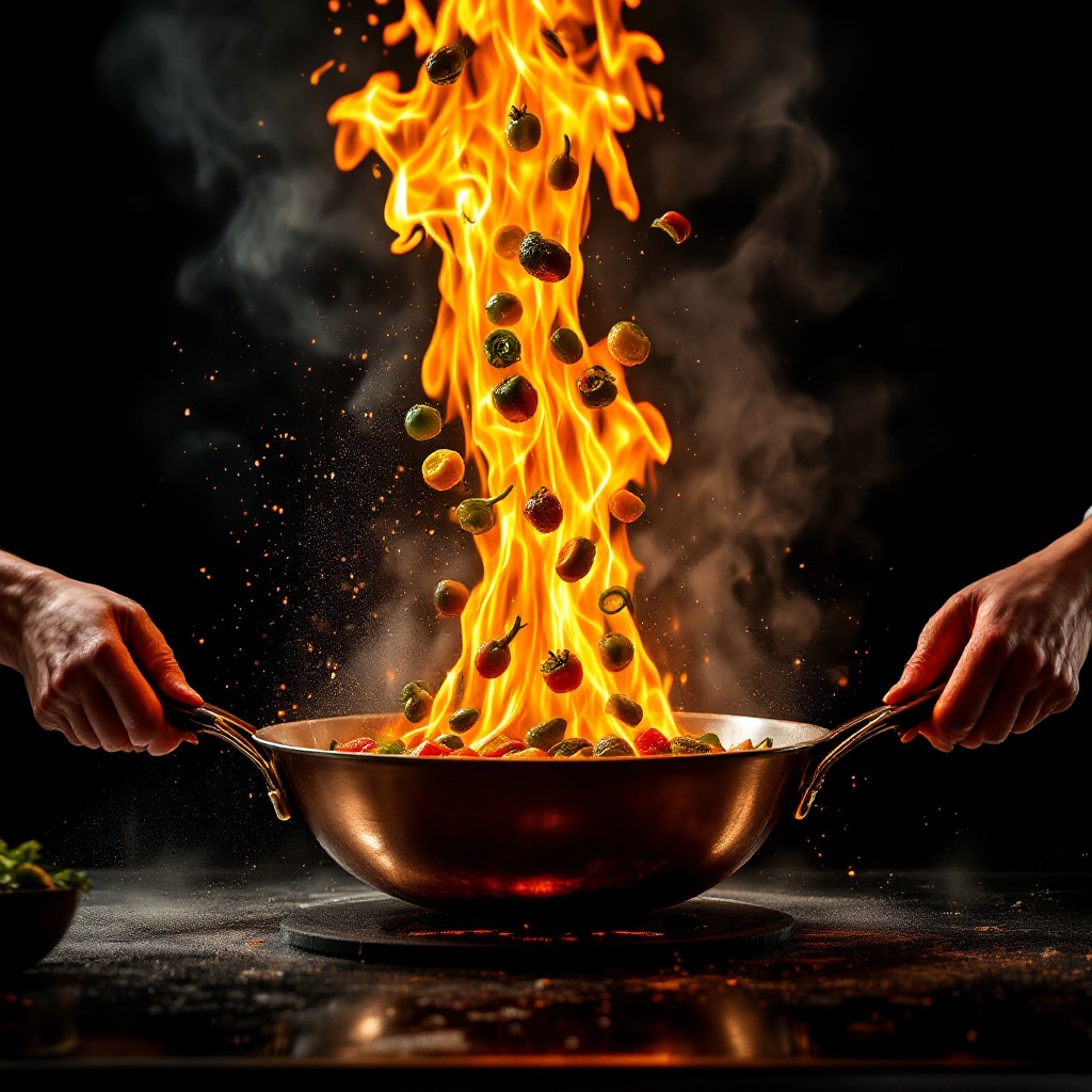 Free Fire Meets Food Image - Flames, Fire, Chef | Download at StockCake