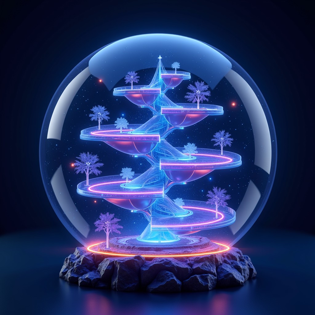 Free Luminous Spiral Ecosystem Image - Digital, Ecosystem, Neon ...