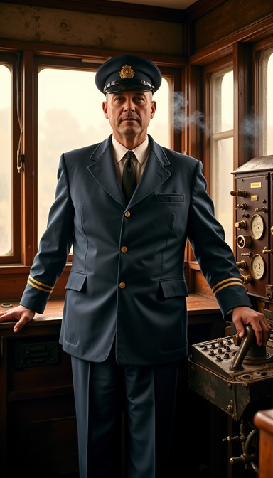Free Commander At Helm Image - Railway, Conductor, Vintage | Download ...