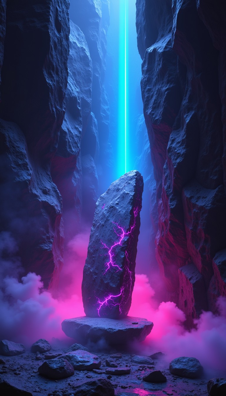 Free Mystical Tech Monolith Image - Monolith, Canyon, Cyan | Download ...