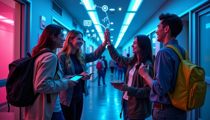 Free Neon Campus Victory Image - Students, Neon, Celebration | Download ...