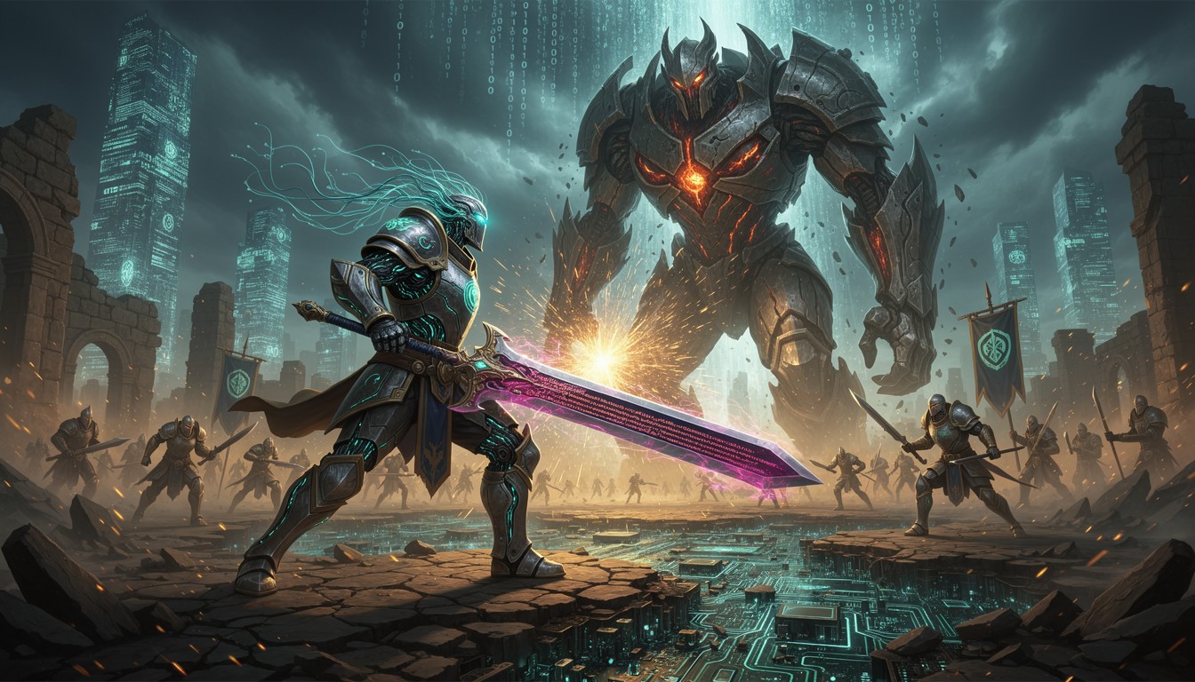 Free Cyber Knight Clash Image - Warrior, Cybernetic, Armor | Download ...