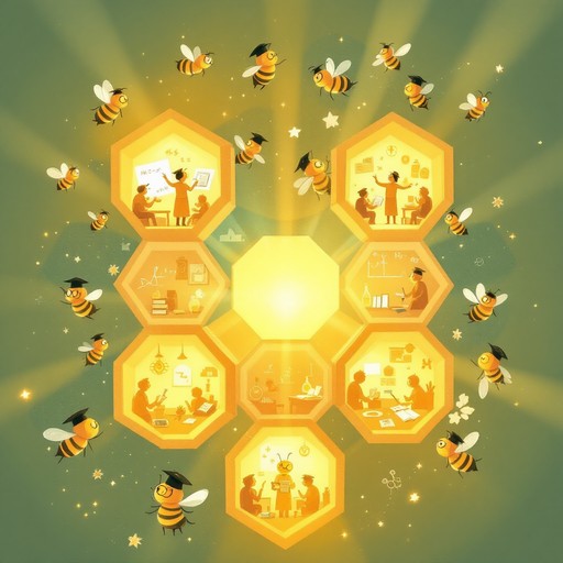 Free Hexagonal Learning Hive Image - Honeycomb, Bees, Education ...