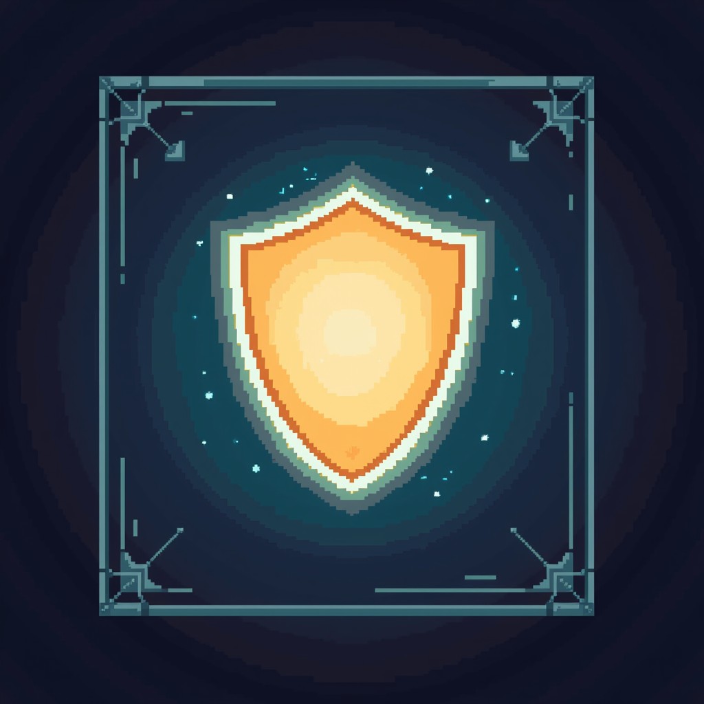 Free Glowing Pixel Shield Image - Shield, Pixel, Protection | Download ...