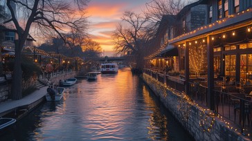Free Riverside Evening Lights Image - Riverside, Evening, Lights ...