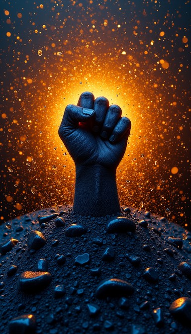 Free Power Rising Illuminated Image - Fist, Protest, Silhouette ...