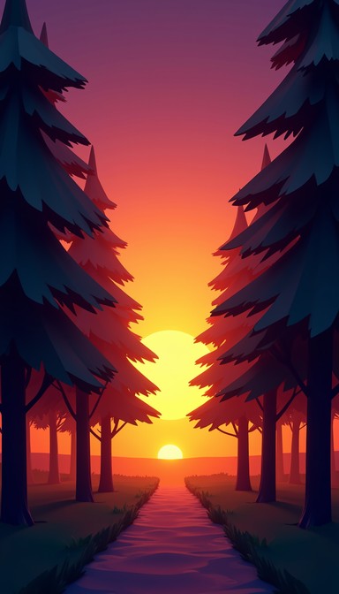 Long Path Sunset Free Path To Sunset Image - Sunset, Forest, Path | Download at StockCake