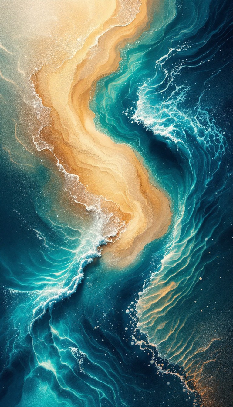 Free Ocean Meets Sky Image - Abstract, Fluid, Ocean | Download at StockCake
