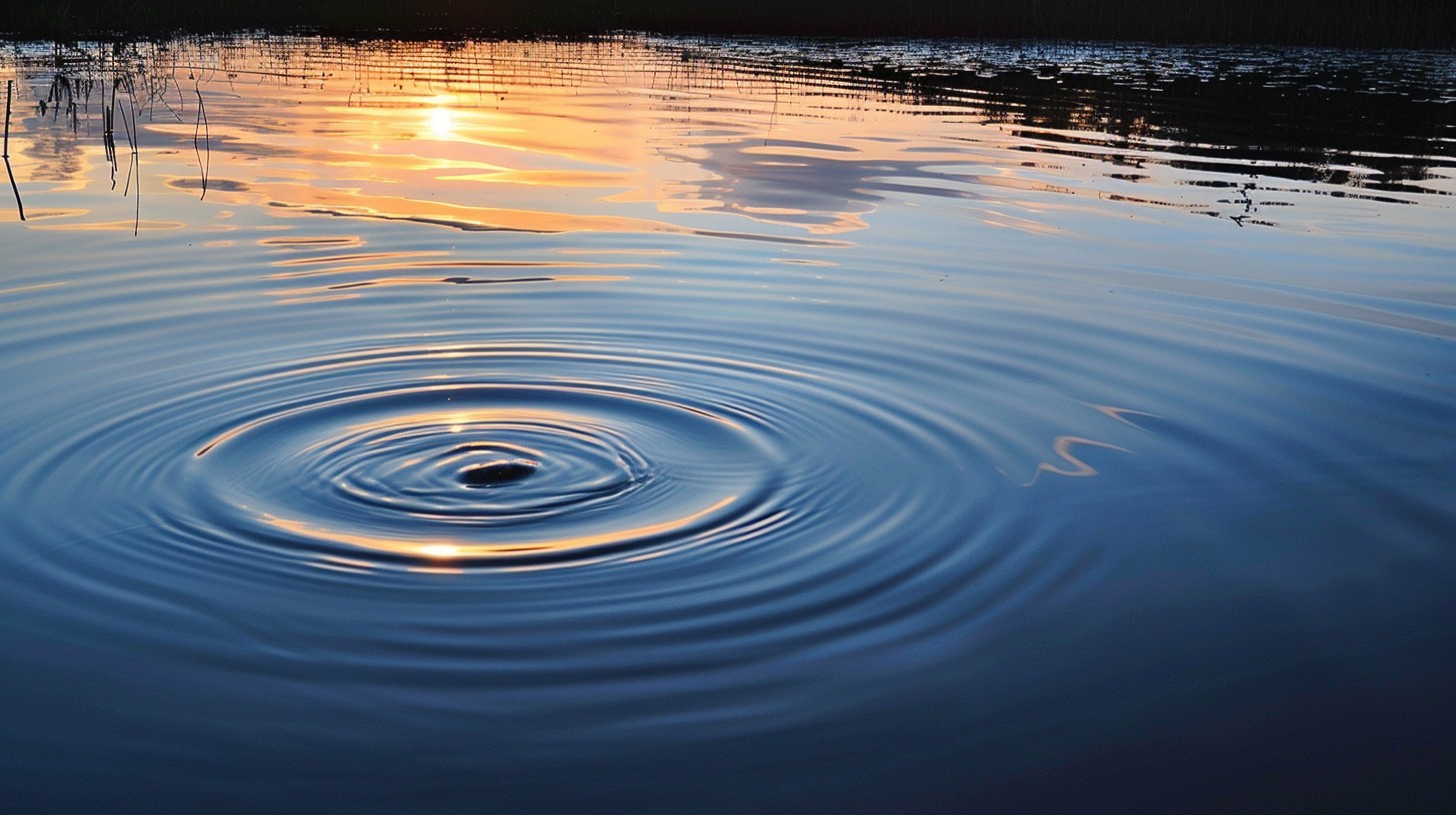 Red Sunset Ripple Free Ripple Sunset Serenity Image - Sunset, Water, Ripple | Download at ...
