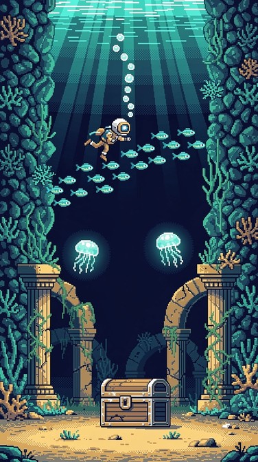 Free Deep Pixel Dive Image - Pixel, Underwater, Retro | Download at ...