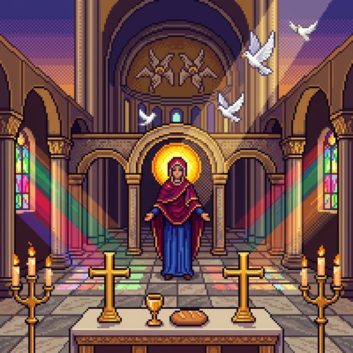 Free Pixelated Cathedral Glory Image - Pixelart, Cathedral, Ceiling ...