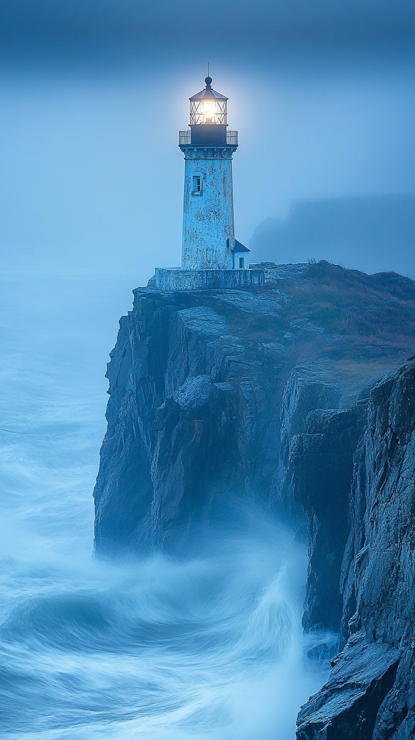 Free Misty Lighthouse Vigil Image - Lighthouse, Ocean, Cliff | Download ...