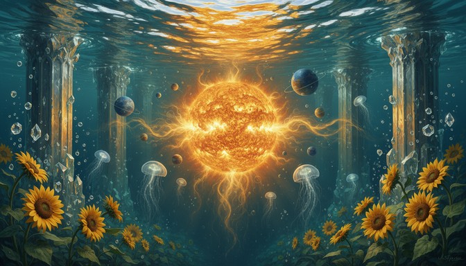 Free Submerged Golden Sun Image - Underwater, Surreal, Sun | Download ...